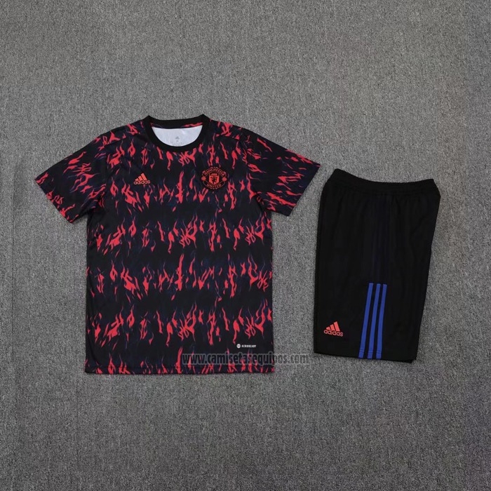 Chandal del Manchester United Manga Corta 2022 Rojo - Pantalon Corto